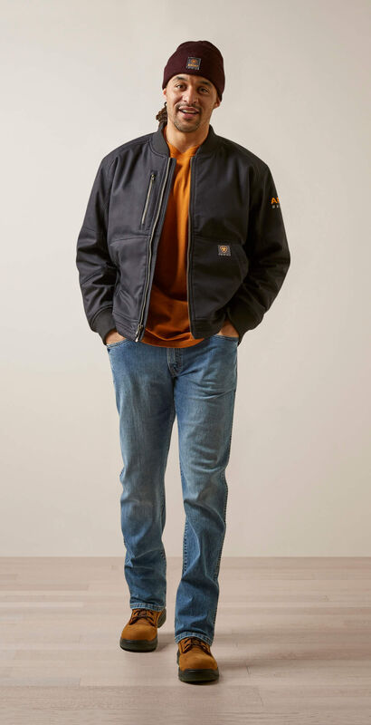 Rebar Stretch Canvas Bomber Jacket Full